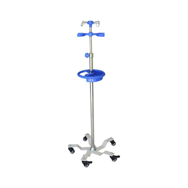 Cast Steel Base five wheel topthread fixed infusion stand